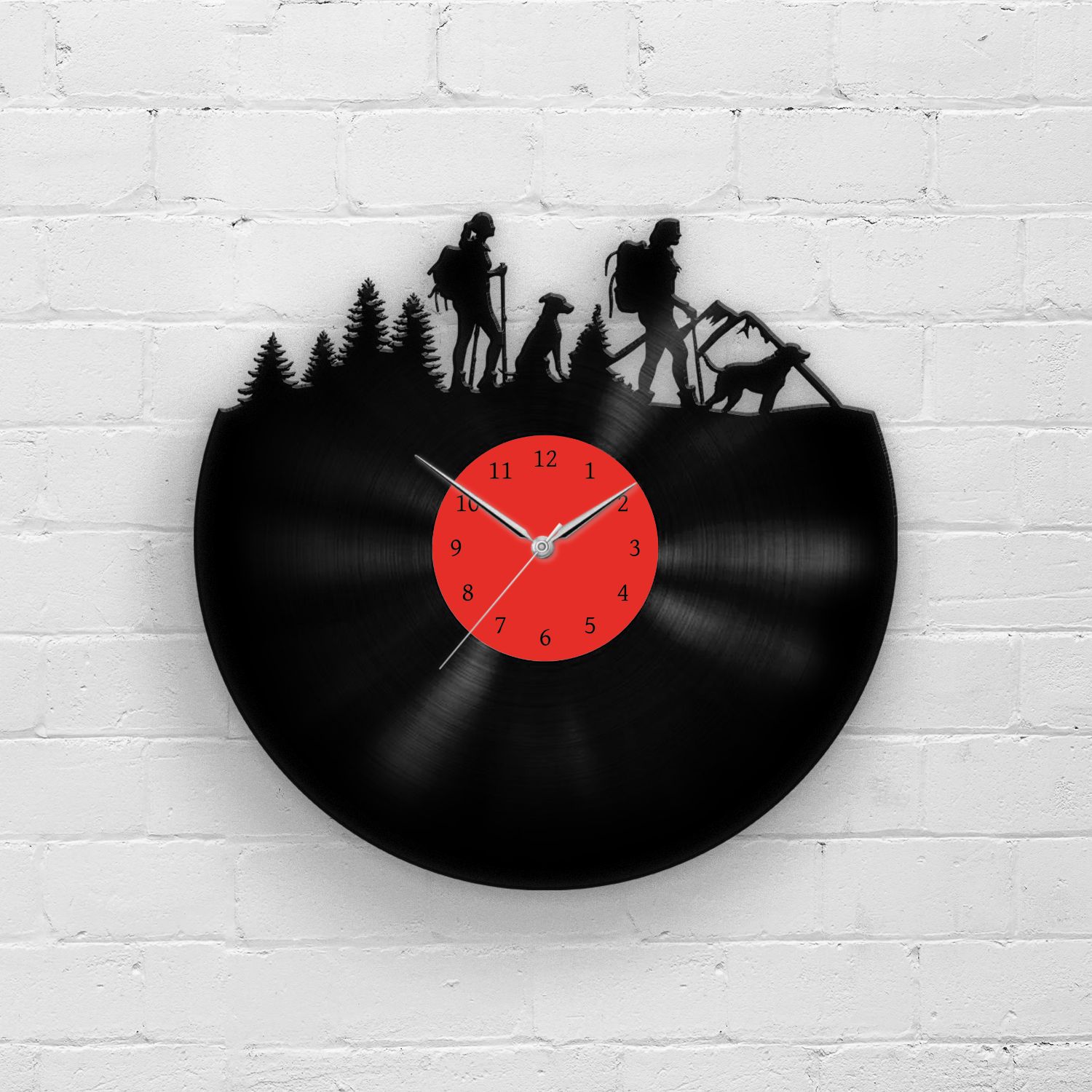 HIKING GIRLS - Vinyl Record Wall Clock