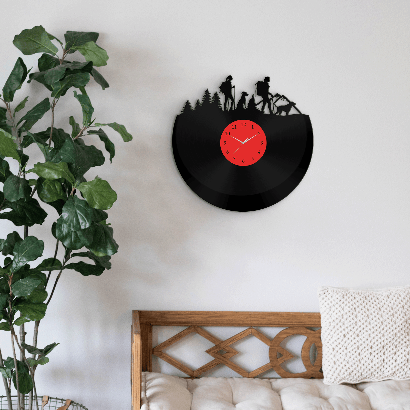 HIKING GIRLS - Vinyl Record Wall Clock