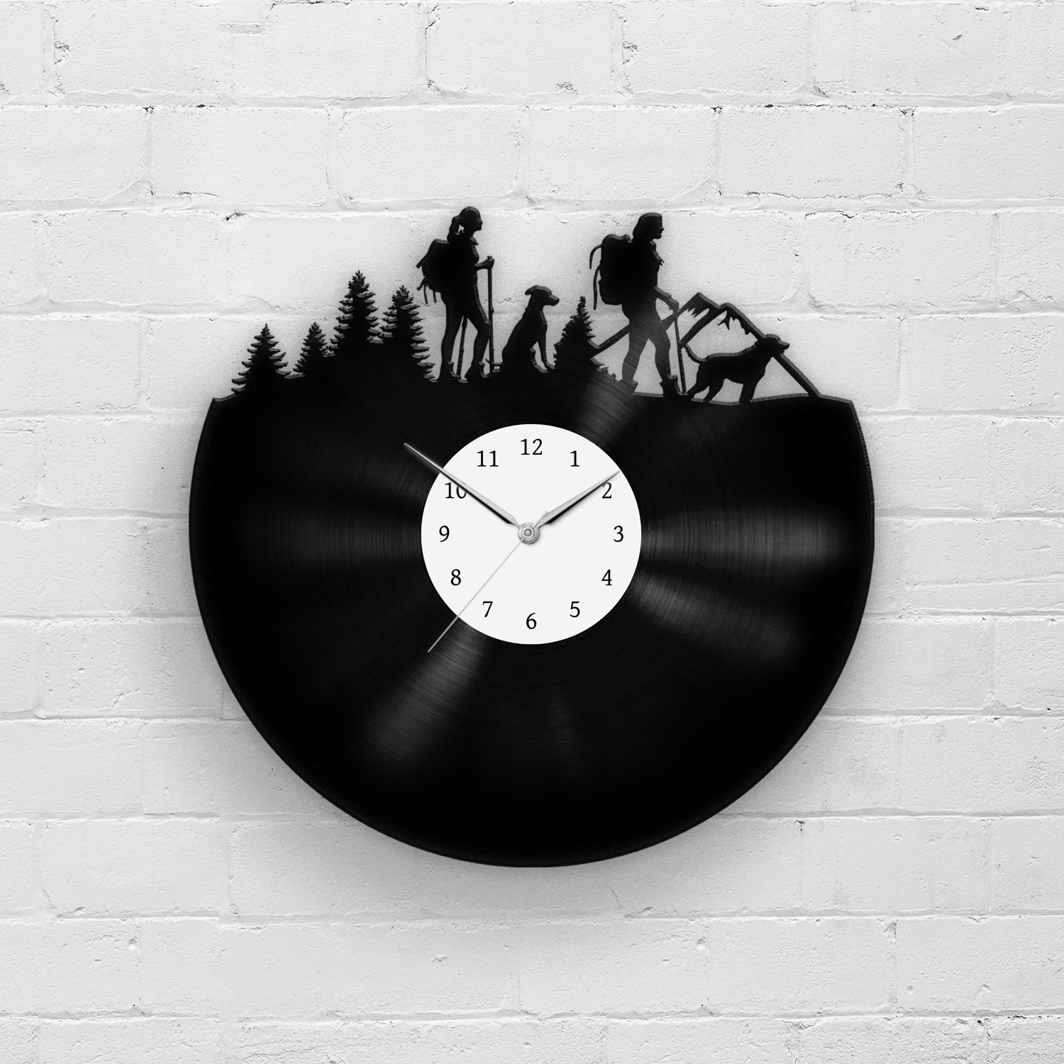 HIKING GIRLS - Vinyl Record Wall Clock