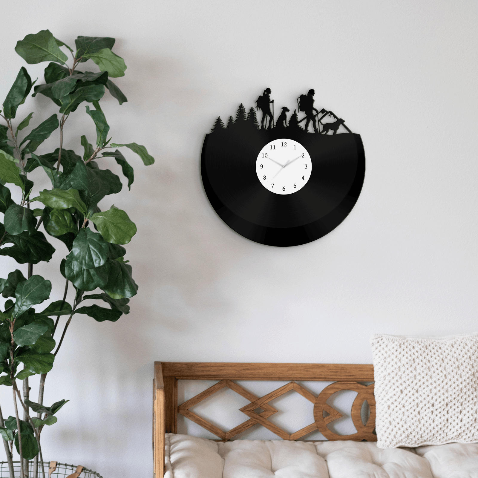 HIKING GIRLS - Vinyl Record Wall Clock