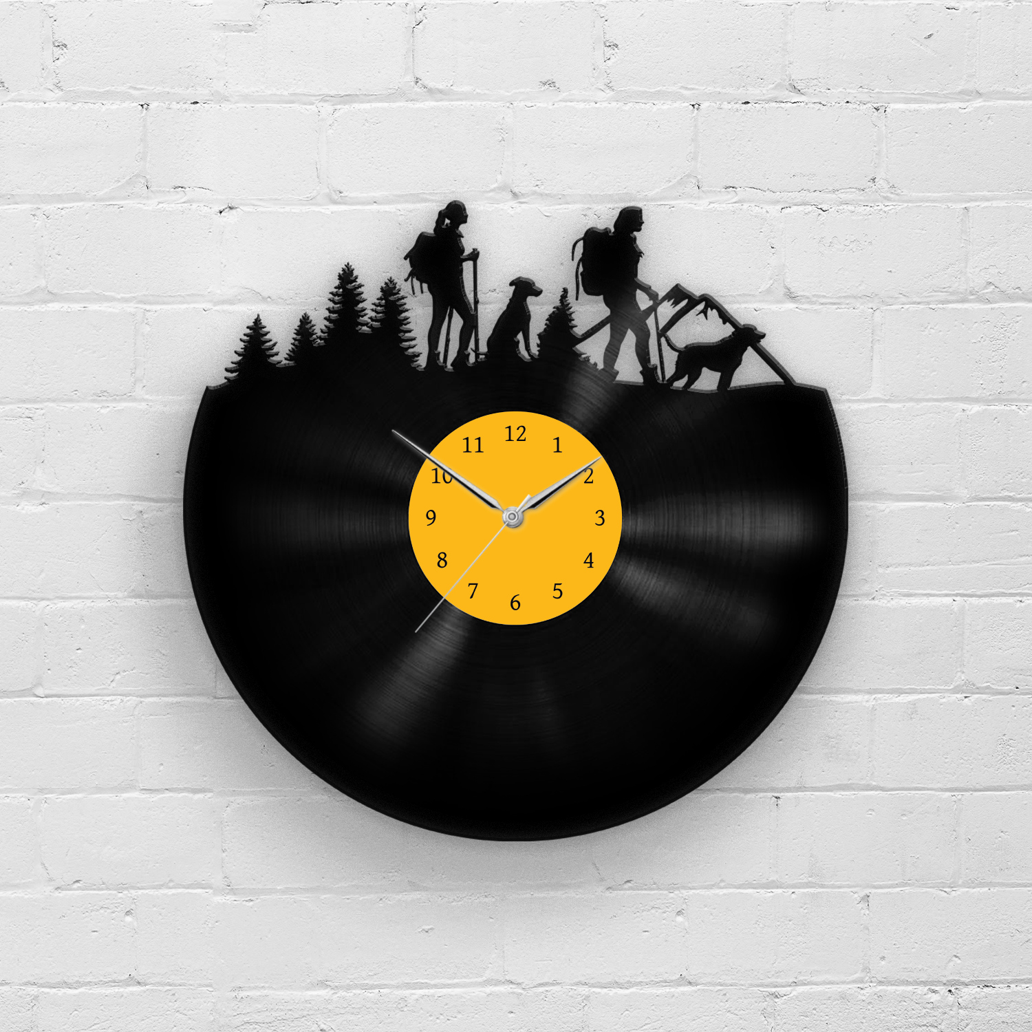 HIKING GIRLS - Vinyl Record Wall Clock