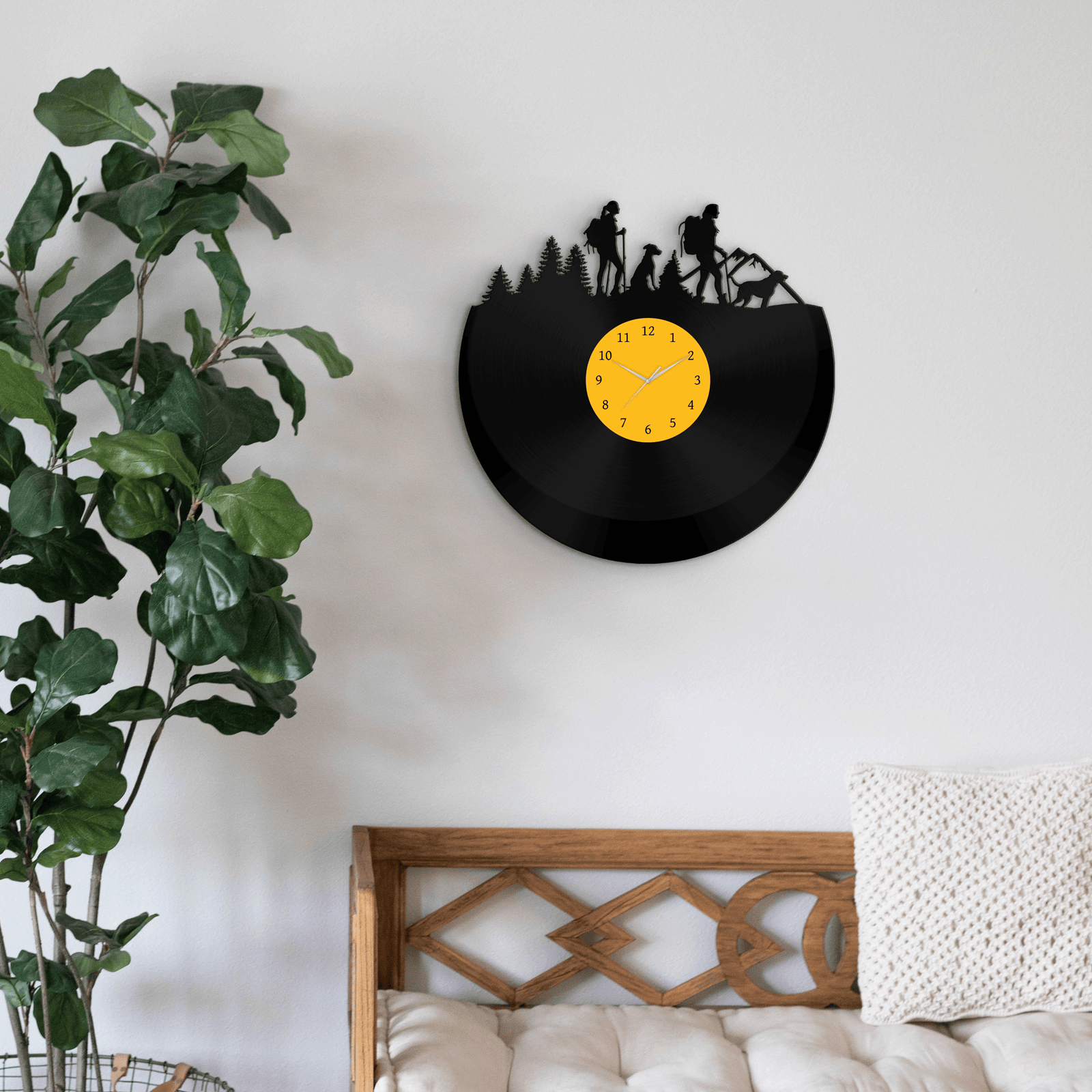 HIKING GIRLS - Vinyl Record Wall Clock