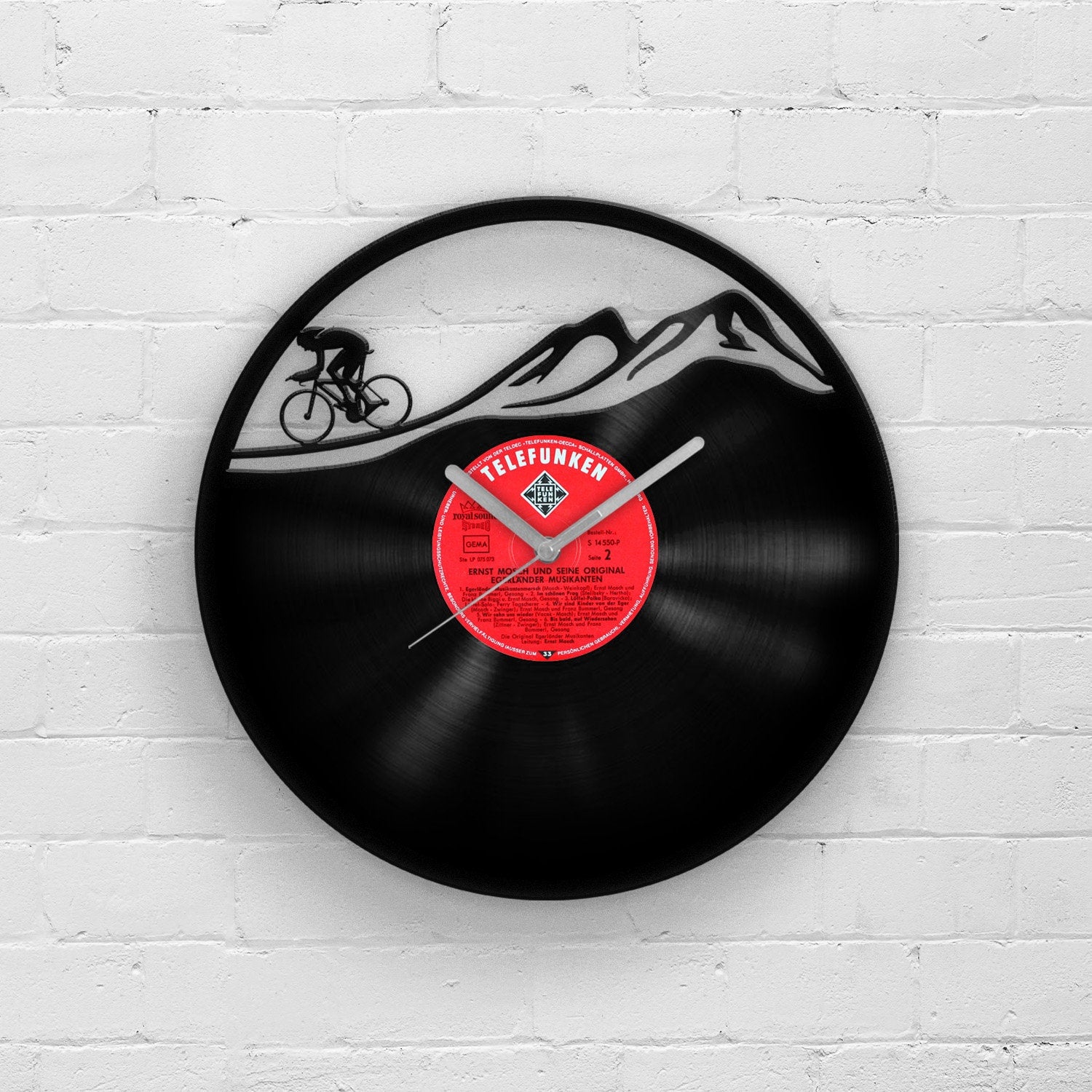 MOUNTAIN BIKE - Vinyl Record Wall Clock