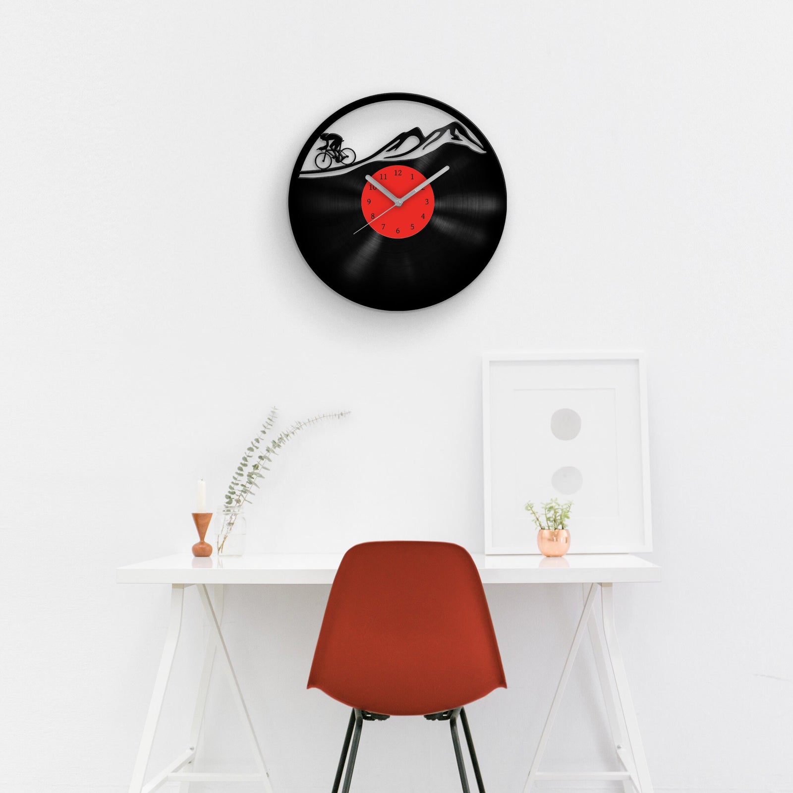 MOUNTAIN BIKE - Vinyl Record Wall Clock