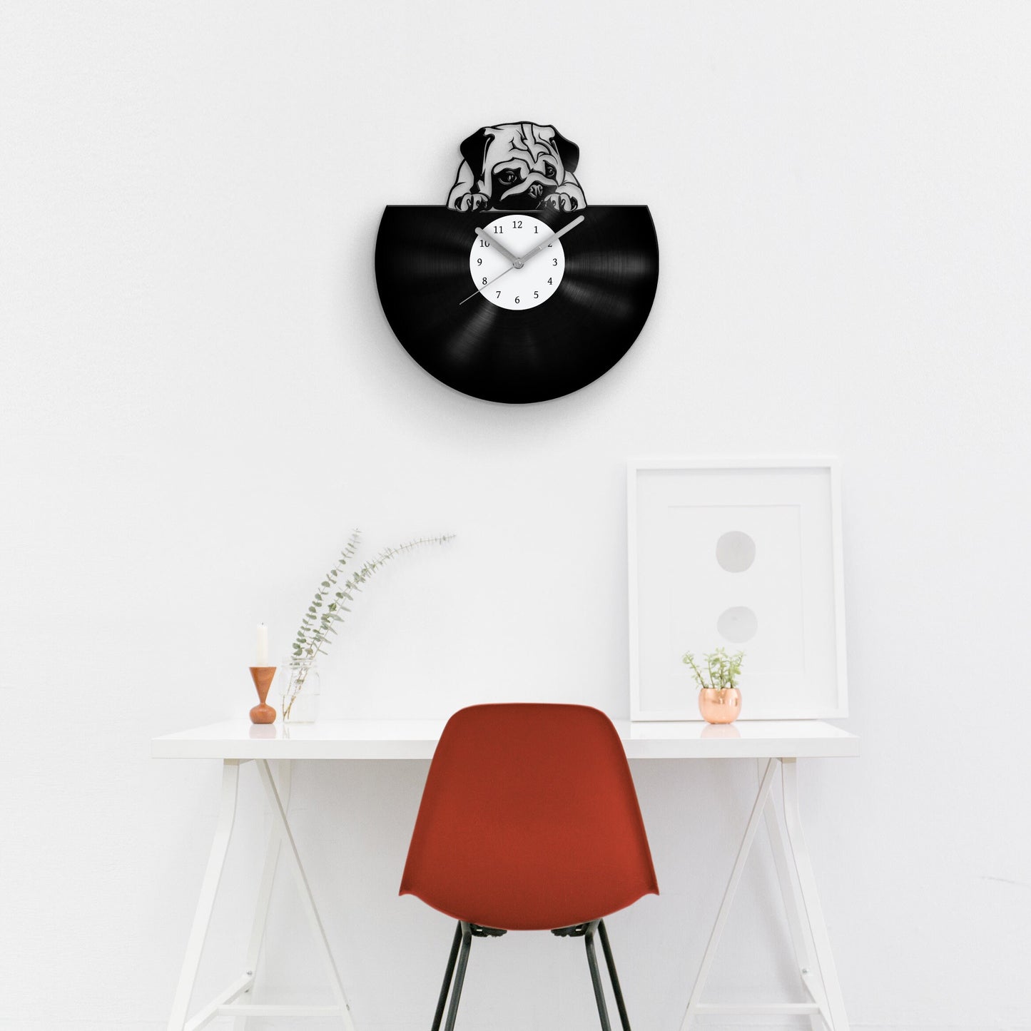 PUG LOVER GIFT - Vinyl Record Wall Clock