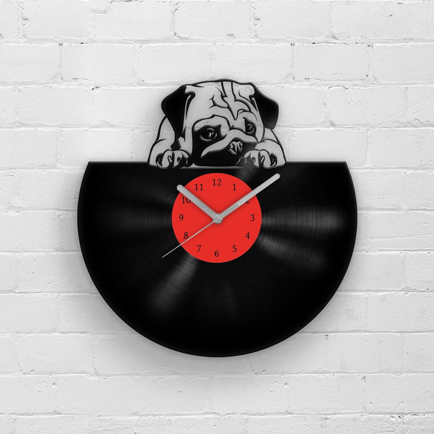 PUG LOVER GIFT - Vinyl Record Wall Clock