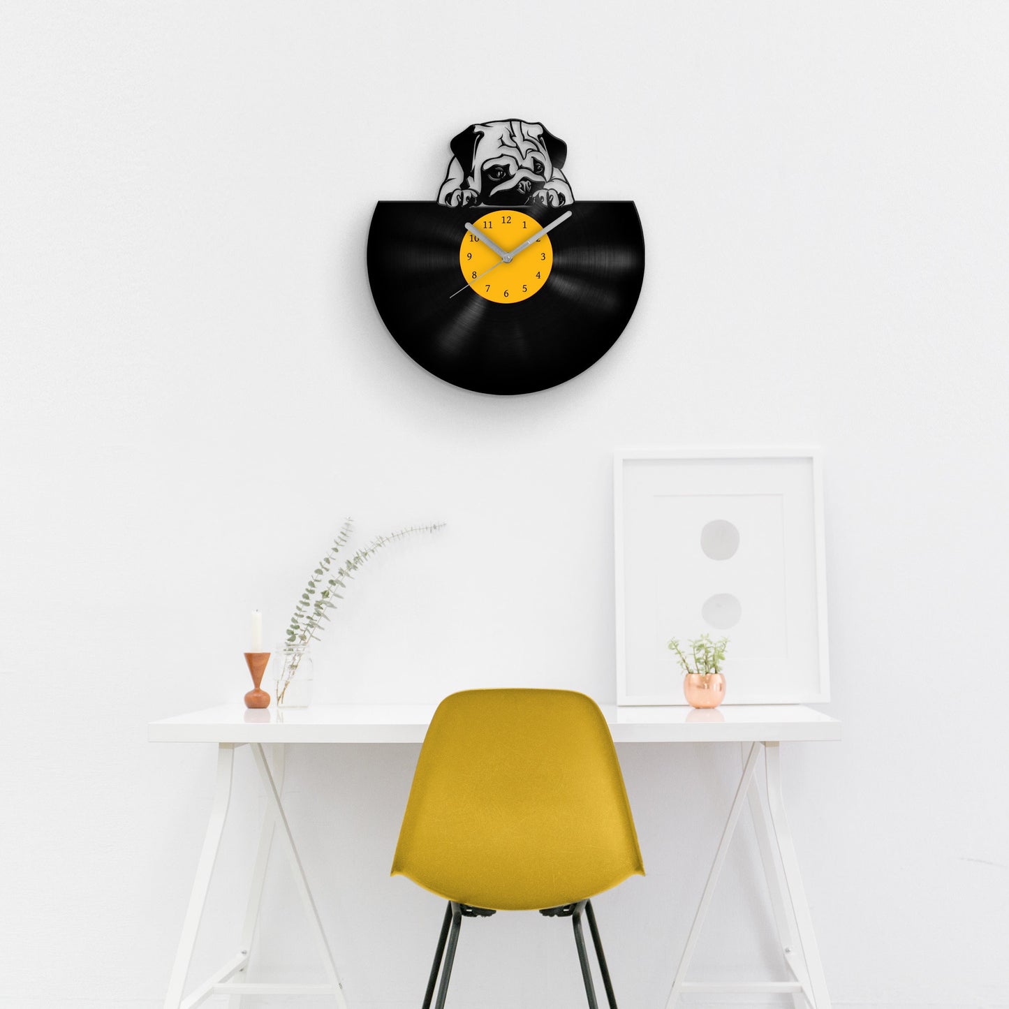 PUG LOVER GIFT - Vinyl Record Wall Clock