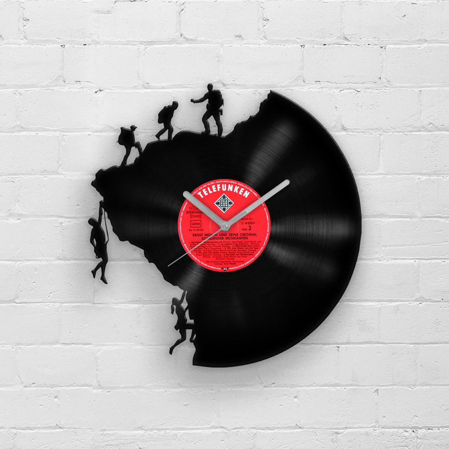 CLIMBING MEN - Vinyl Record Wall Clock