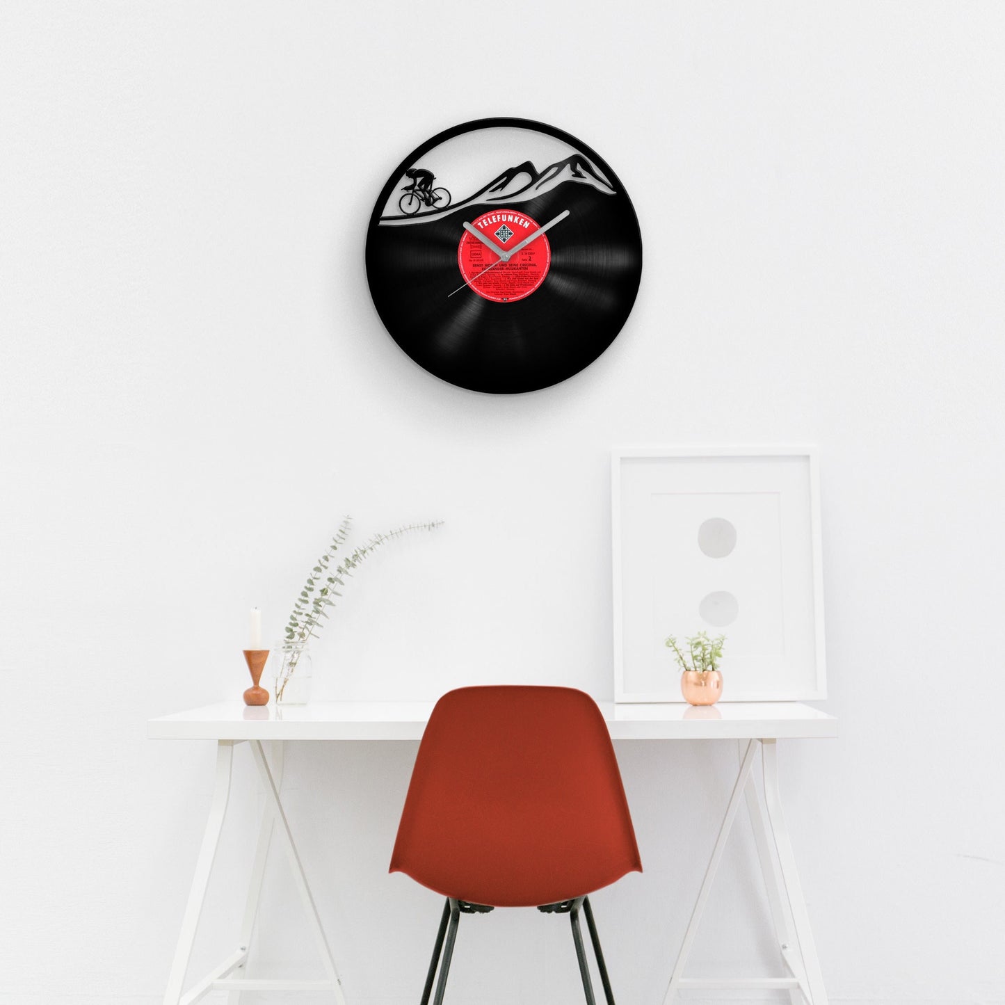 MOUNTAIN BIKE - Vinyl Record Wall Clock
