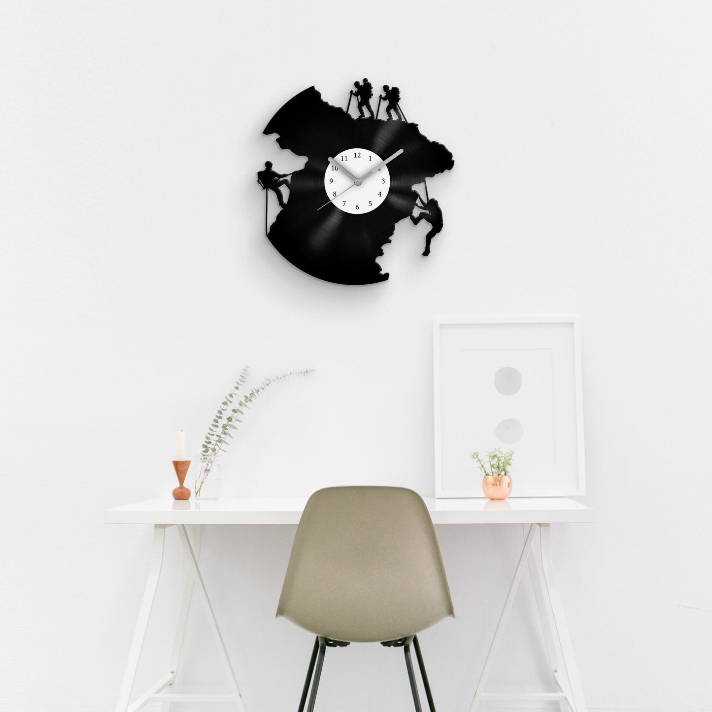 Climbing Men - Vinyl Record Wall Clock 12''