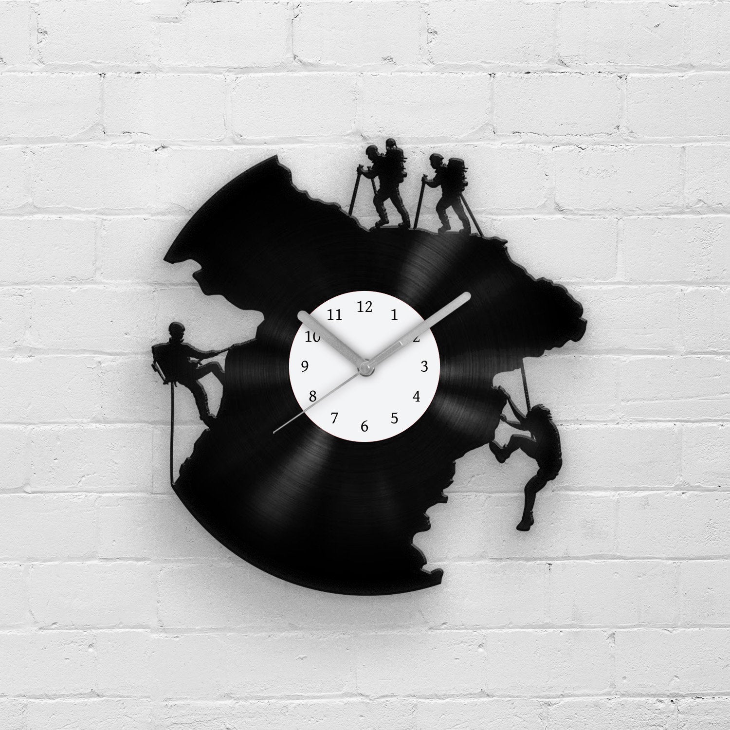 Climbing Men - Vinyl Record Wall Clock 12''