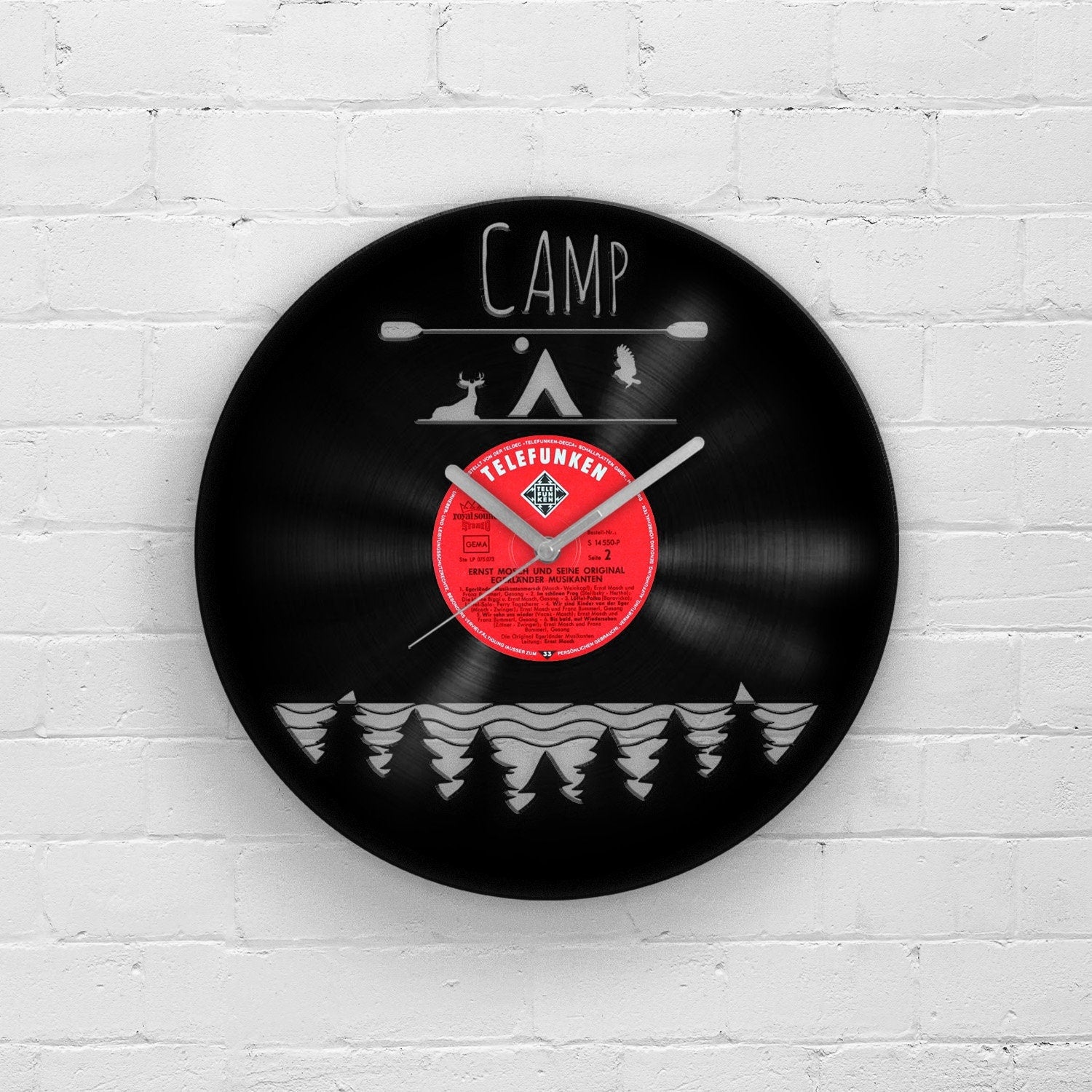 INNOVATIVE CAMPING GIFT - Vinyl Record Clock