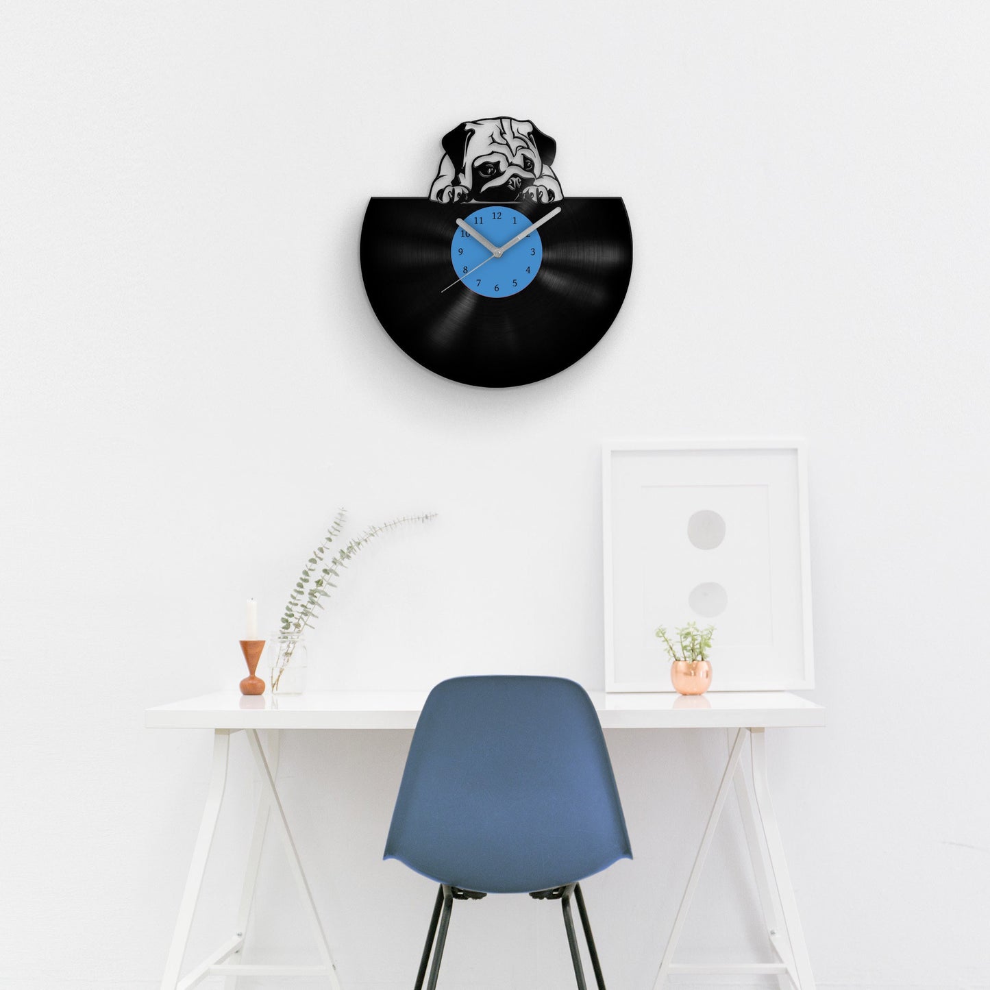PUG LOVER GIFT - Vinyl Record Wall Clock