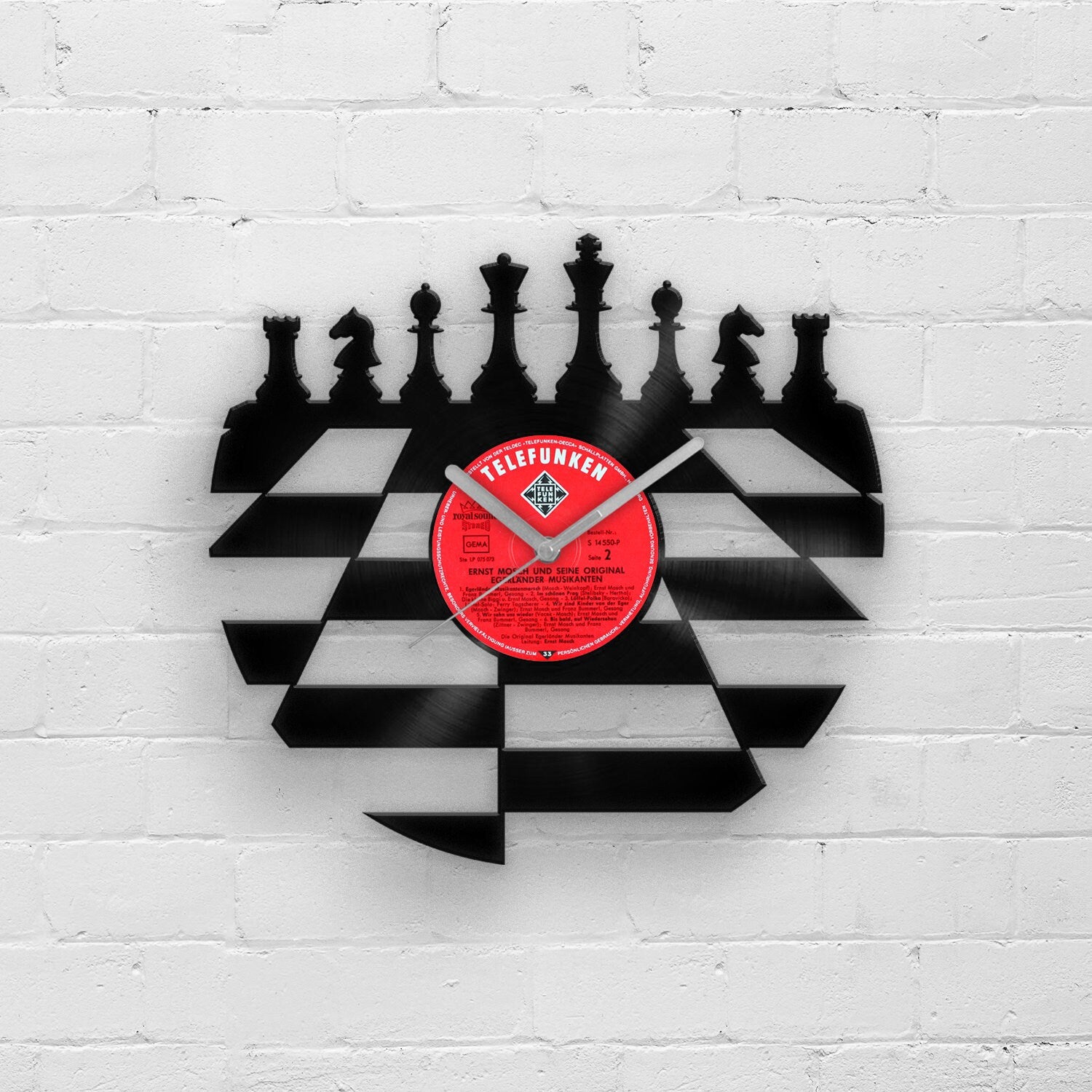 CHESS PLAYER - Vinyl Record Clock