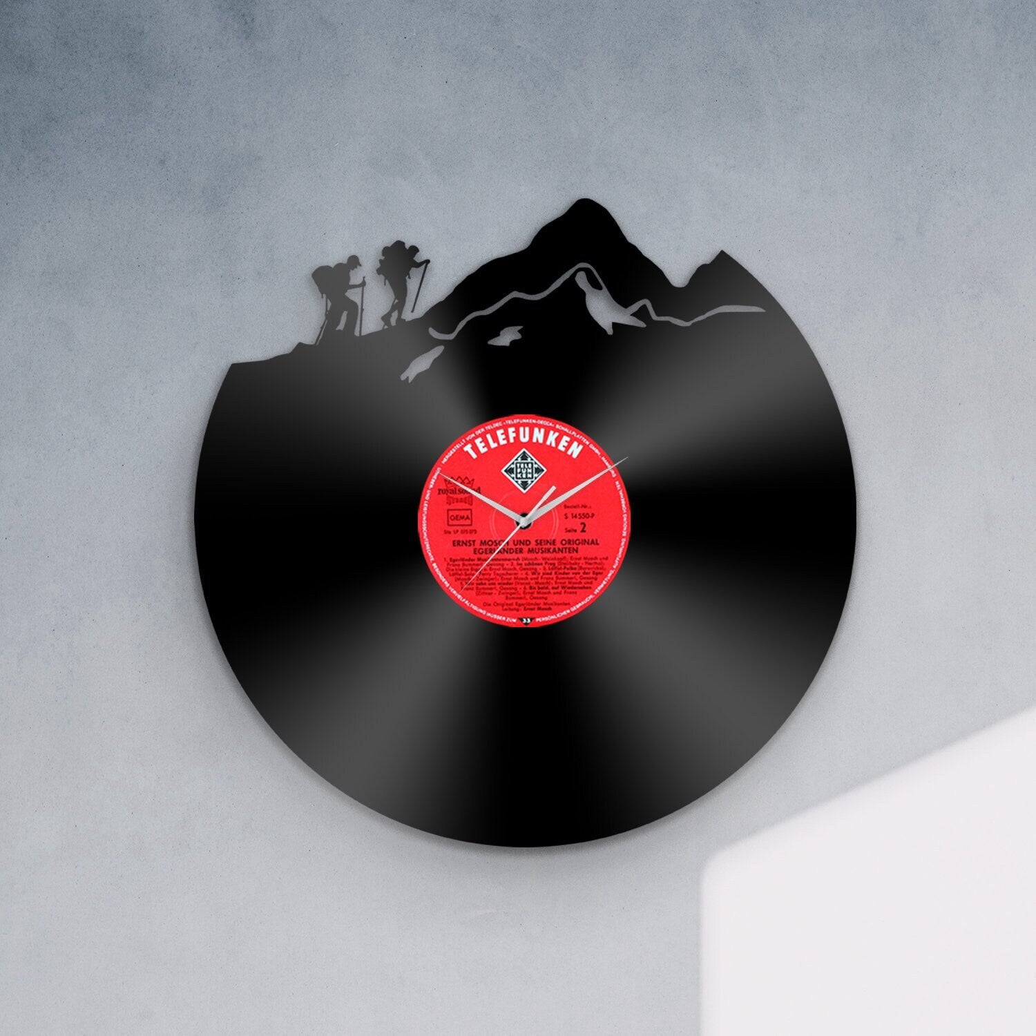 HIKING MEN - CLIMBING GIFT - Vinyl Record Wall Clock