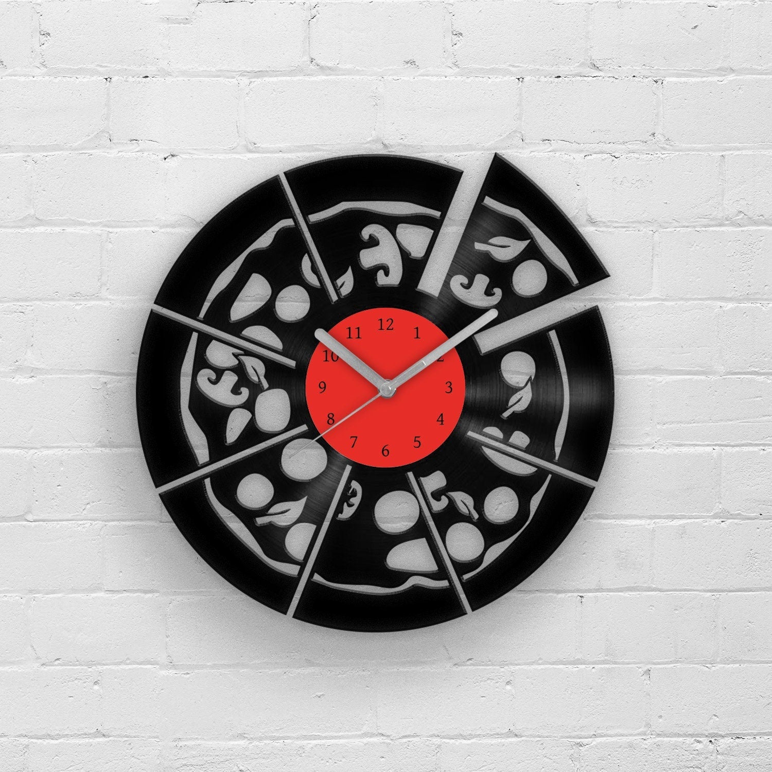 PIZZA LOVER GIFT - Vinyl Record Clock