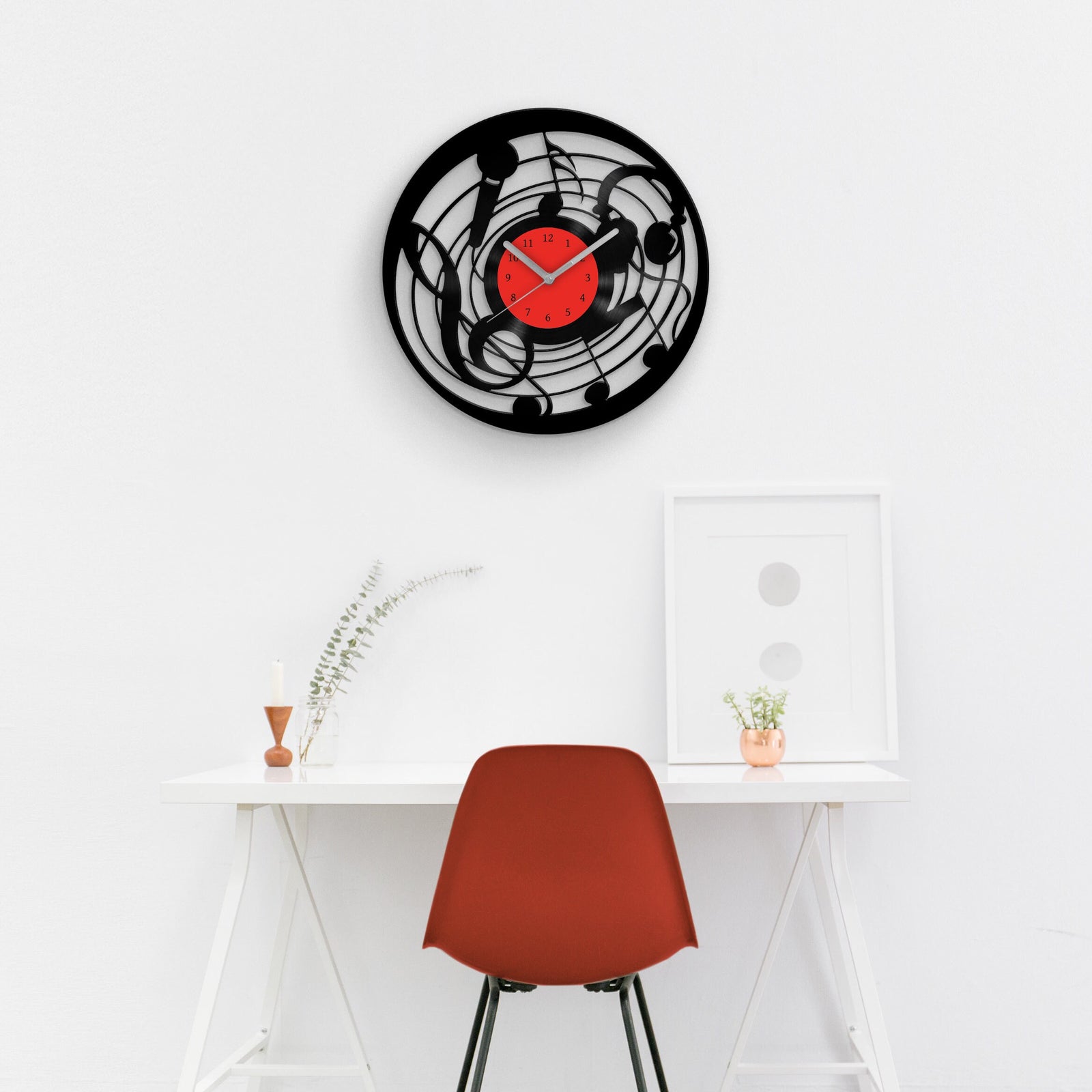MUSIC INSTRUMENTS - Vinyl Clock