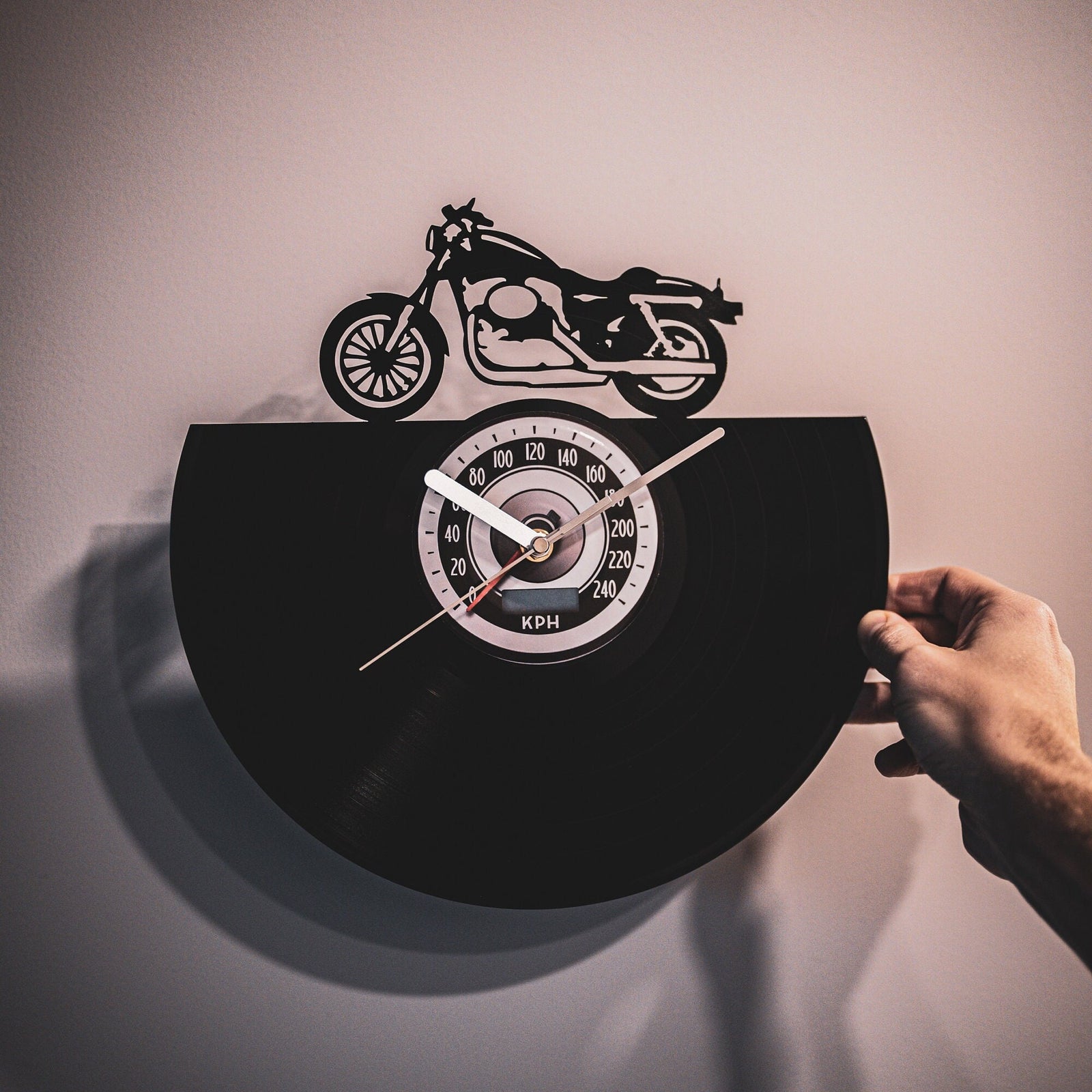 CAFE RACER - Vinyl Clock 12