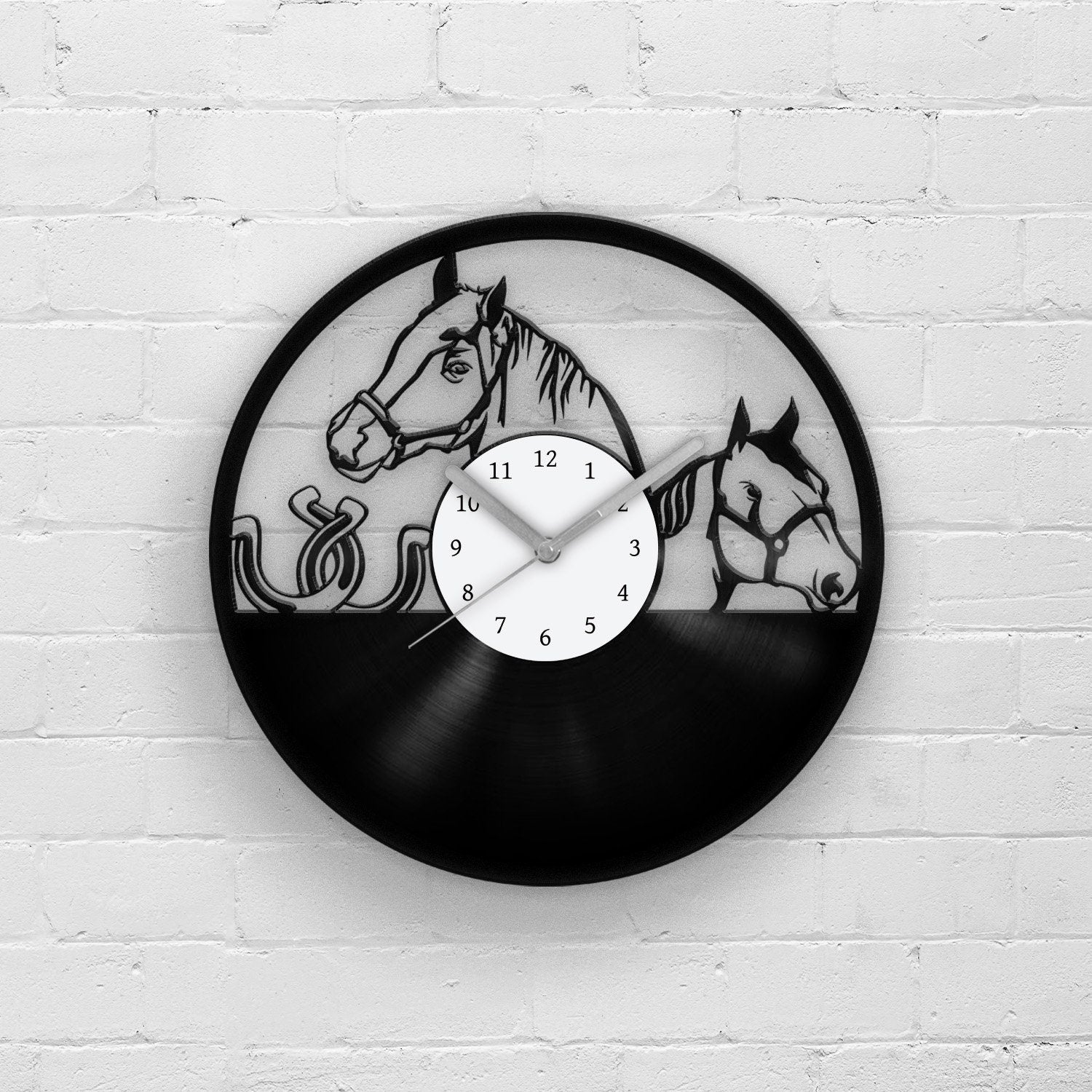 HORSE PORTRAIT - Vinyl Record Clock