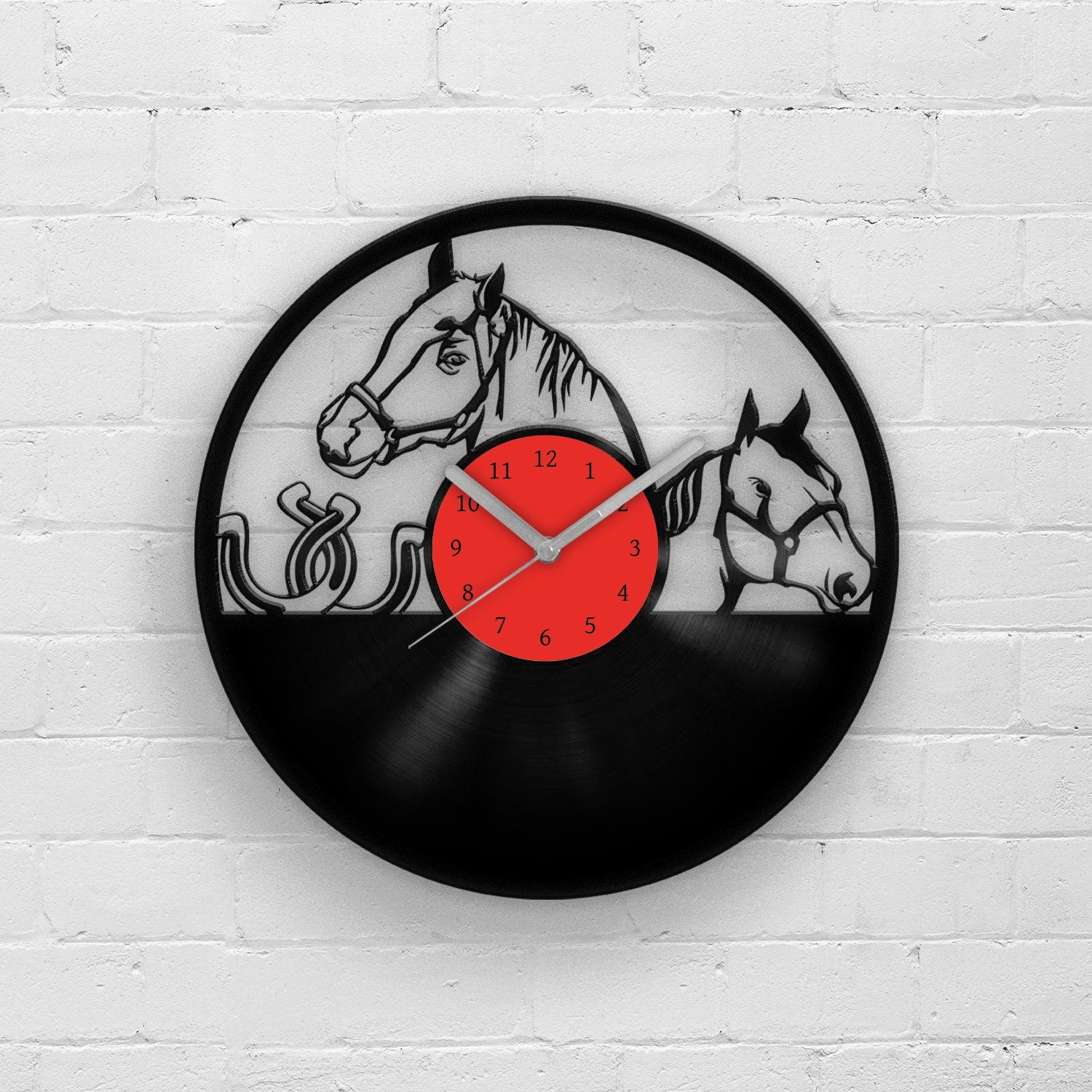 HORSE PORTRAIT - Vinyl Record Clock