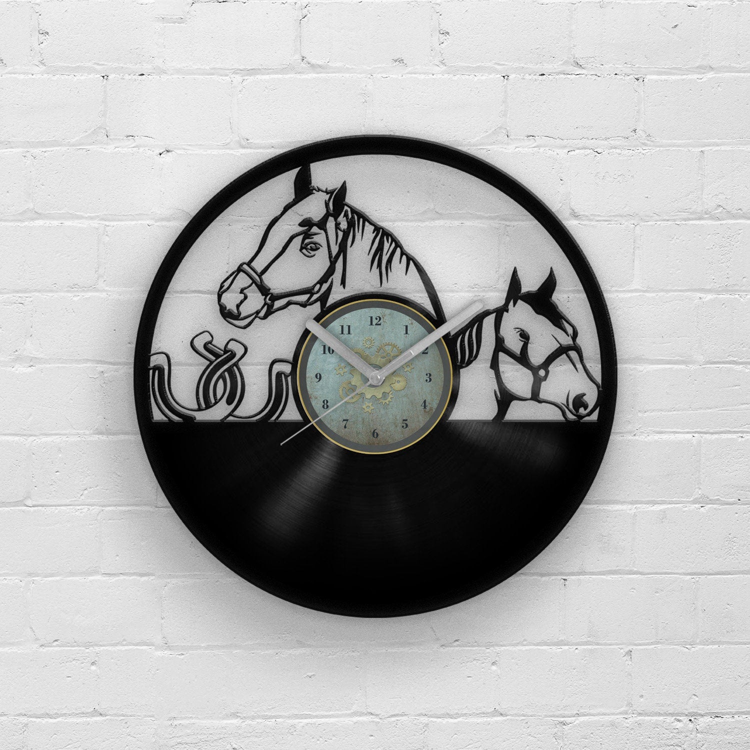 HORSE PORTRAIT - Vinyl Record Clock