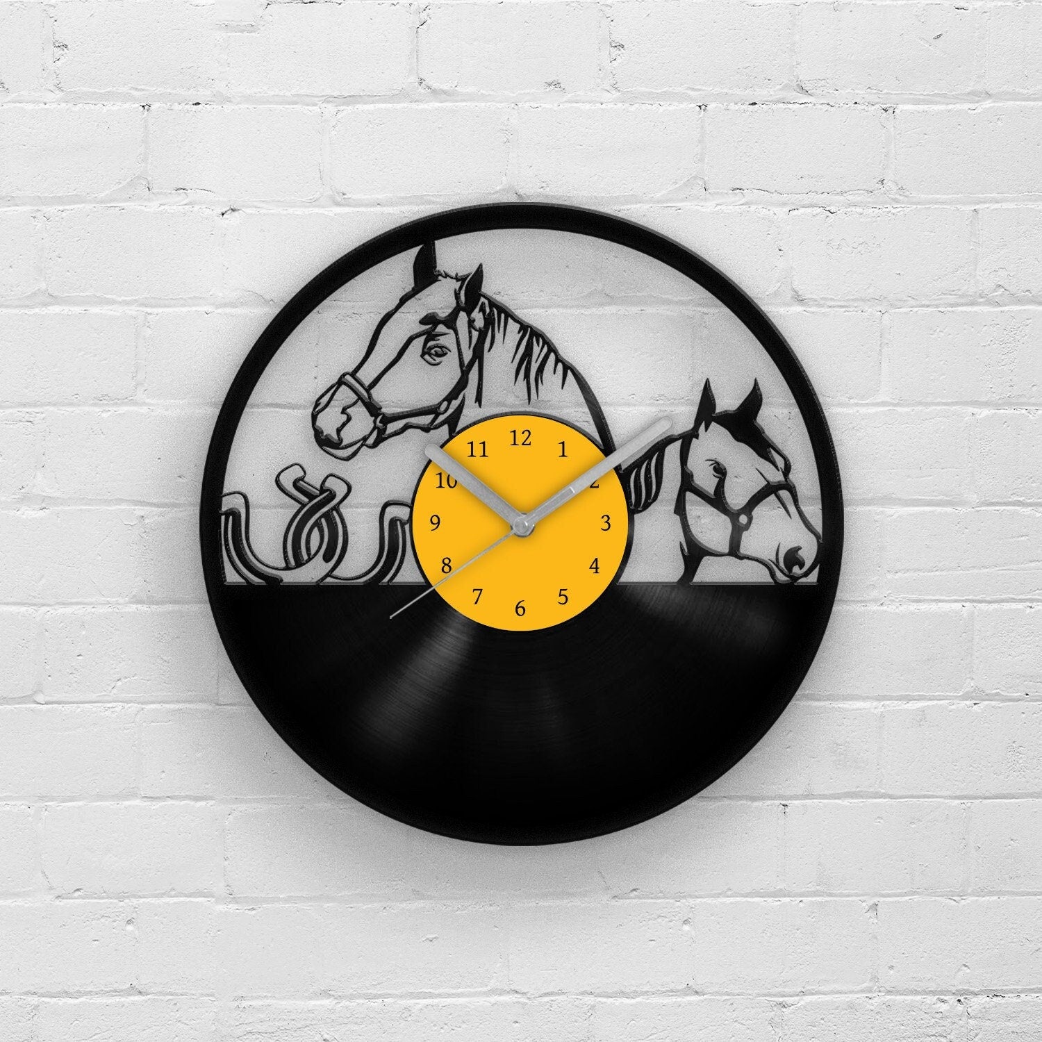 HORSE PORTRAIT - Vinyl Record Clock