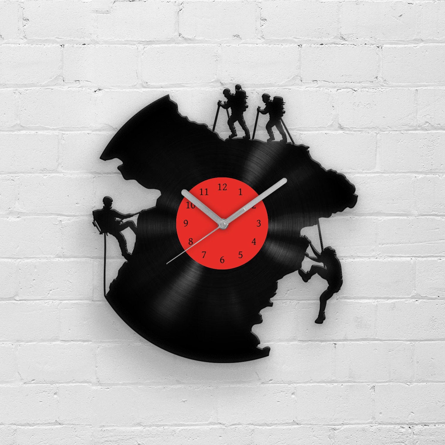 Climbing Men - Vinyl Record Wall Clock 12''