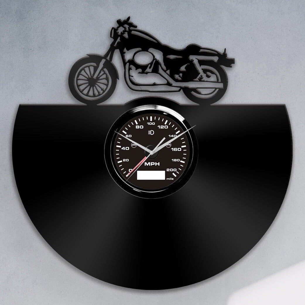 CAFE RACER - Vinyl Clock 12