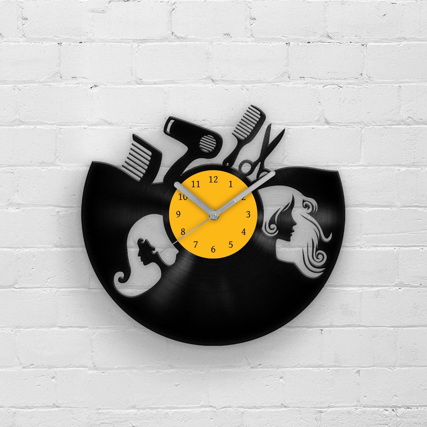 HAIR SALON DECORATION - HAIRDRESSER - Vinyl Record Clock