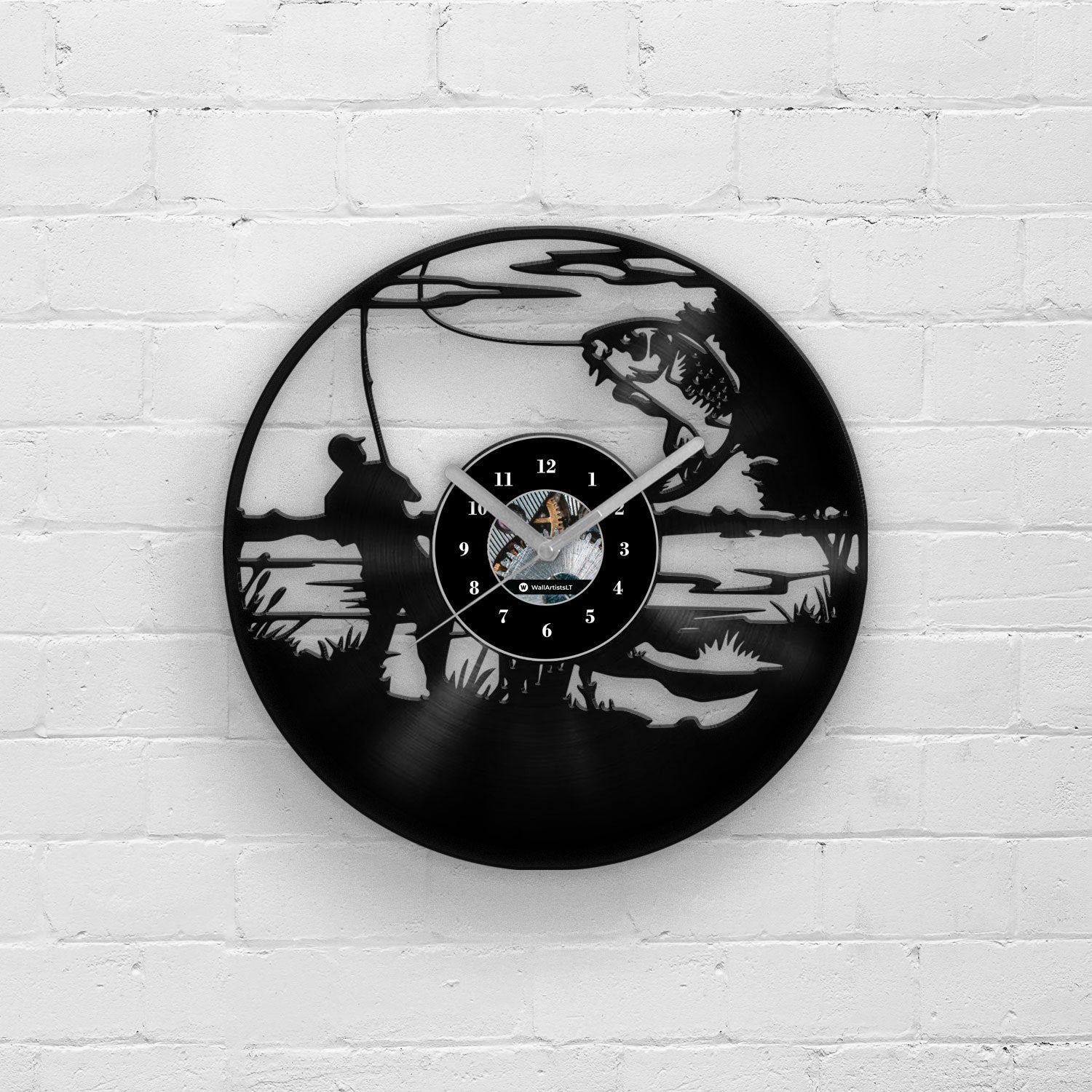 FISHERMAN - GIFT FOR FISHER - Vinyl Record Wall Clock
