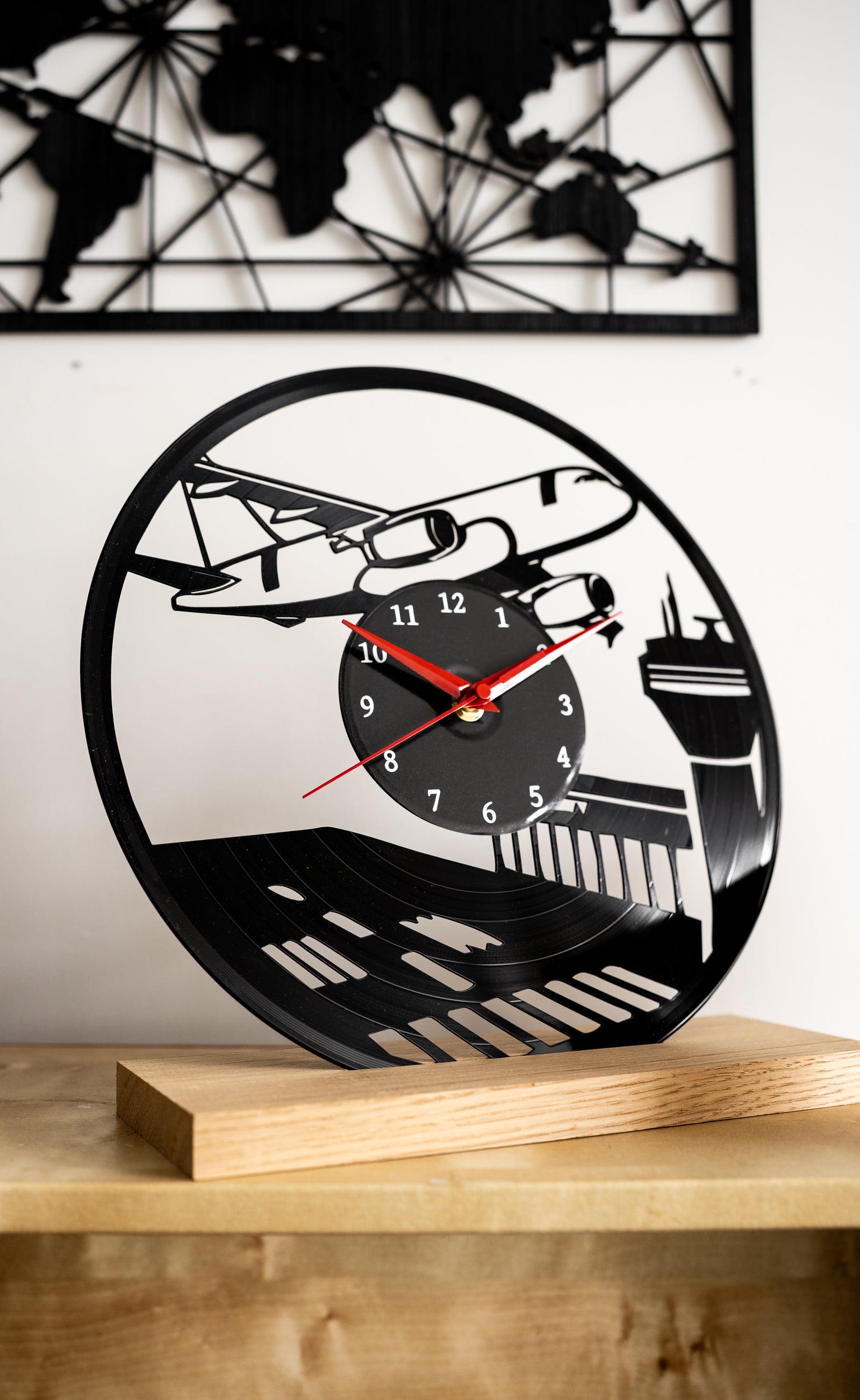 Airplane - 33rpm Vinyl Record Wall Clock