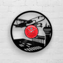 Airplane - 33rpm Vinyl Record Wall Clock