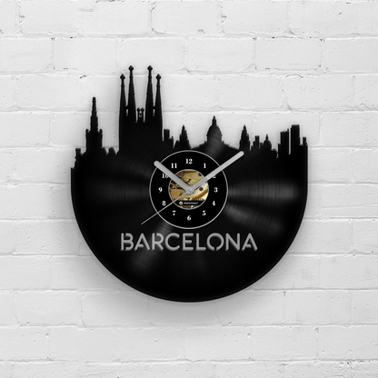 BARCELONA - Vinyl Record Clock