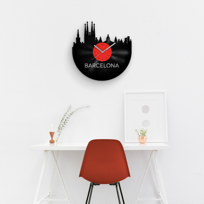 BARCELONA - Vinyl Record Clock