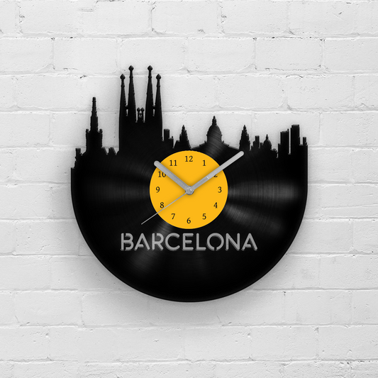 BARCELONA - Vinyl Record Clock