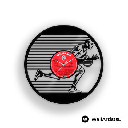 BASKETBALL Themed Vinyl Record Wall Clock