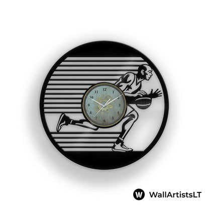 BASKETBALL Themed Vinyl Record Wall Clock