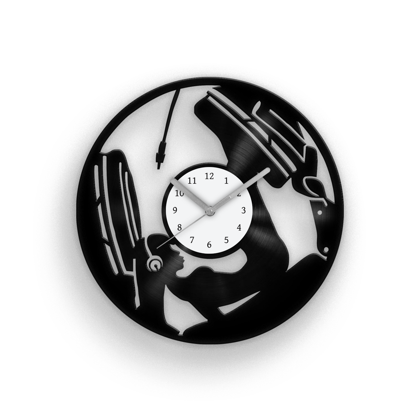 DJ lady - Vinyl Record Wall Clock