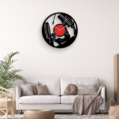 DJ lady - Vinyl Record Wall Clock