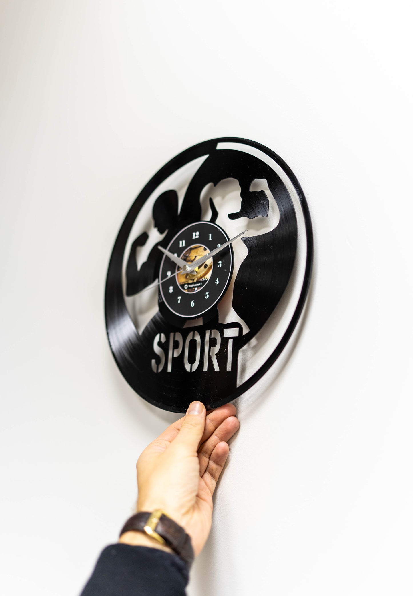 Sports Couple - Vinyl Record Wall Clock