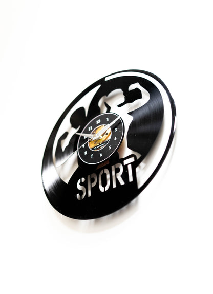 Sports Couple - Vinyl Record Wall Clock