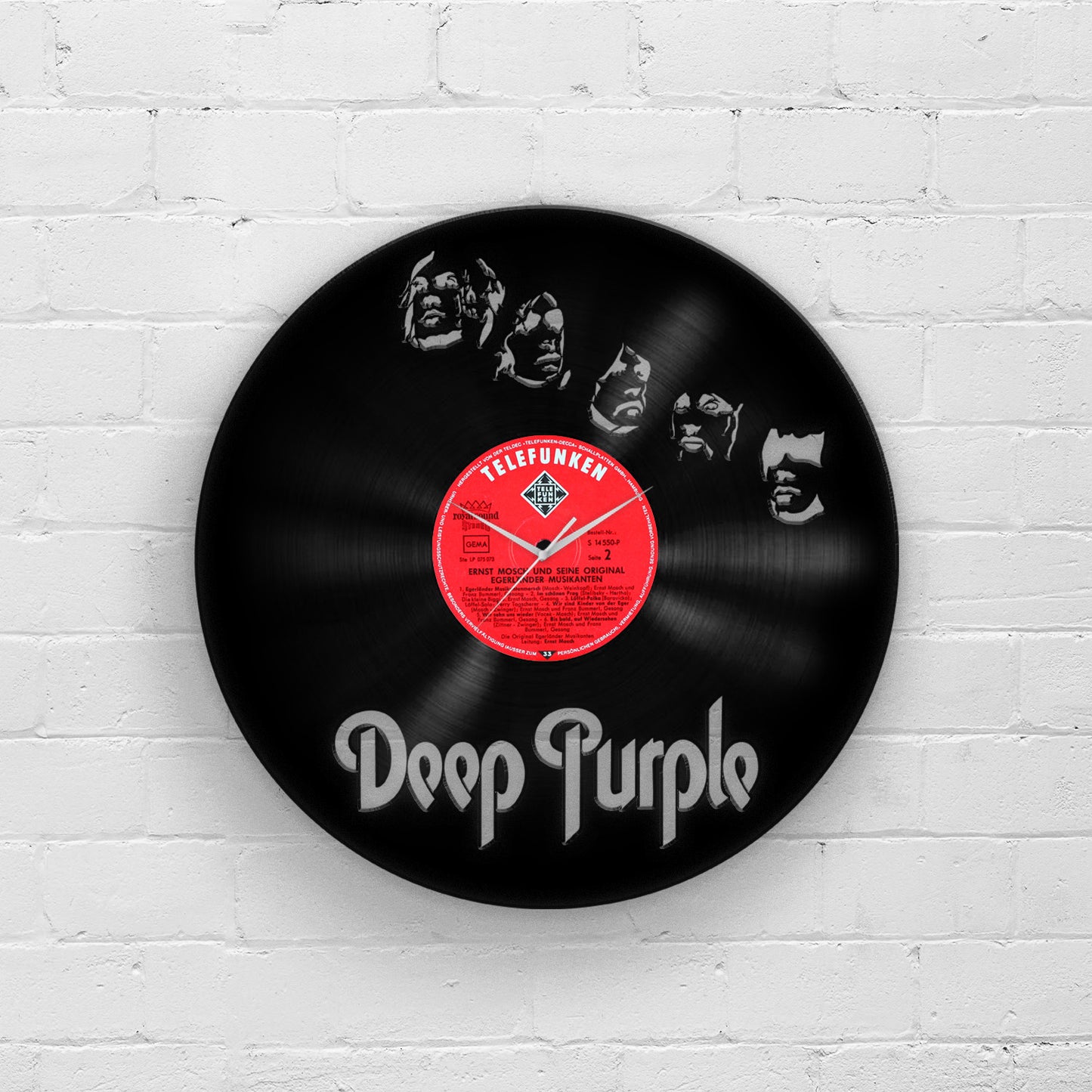 Deep Purple - Vinyl Record Wall Clock