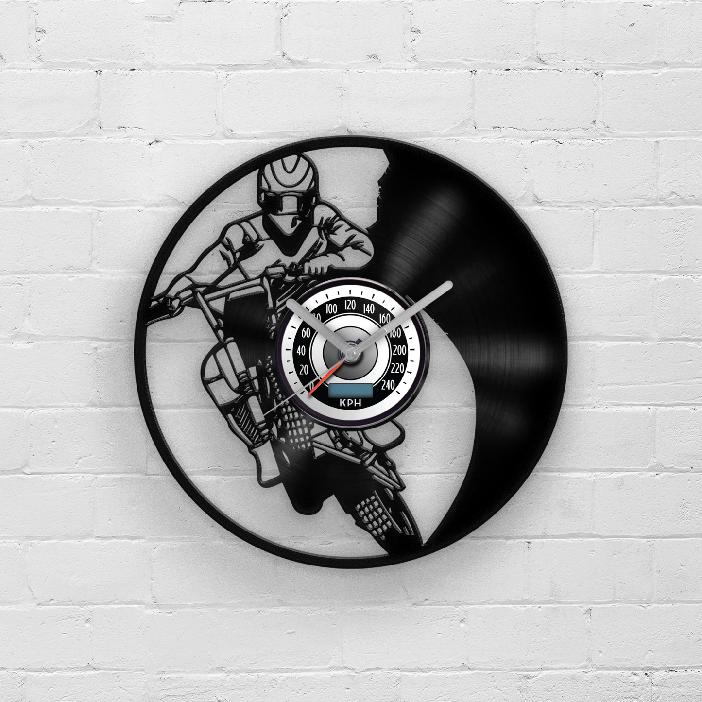 Dirt Bike - Vinyl Record Wall Clock