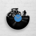 Tractor and a farmer - Vinyl Wall Clock