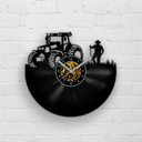 Tractor and a farmer - Vinyl Wall Clock