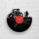Tractor and a farmer - Vinyl Wall Clock