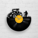 Tractor and a farmer - Vinyl Wall Clock