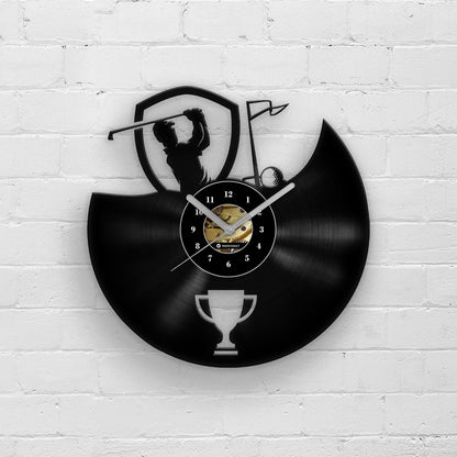 GOLF player - Vinyl Record Wall Clock