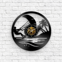 Kiteboarding - Vinyl Record Clock