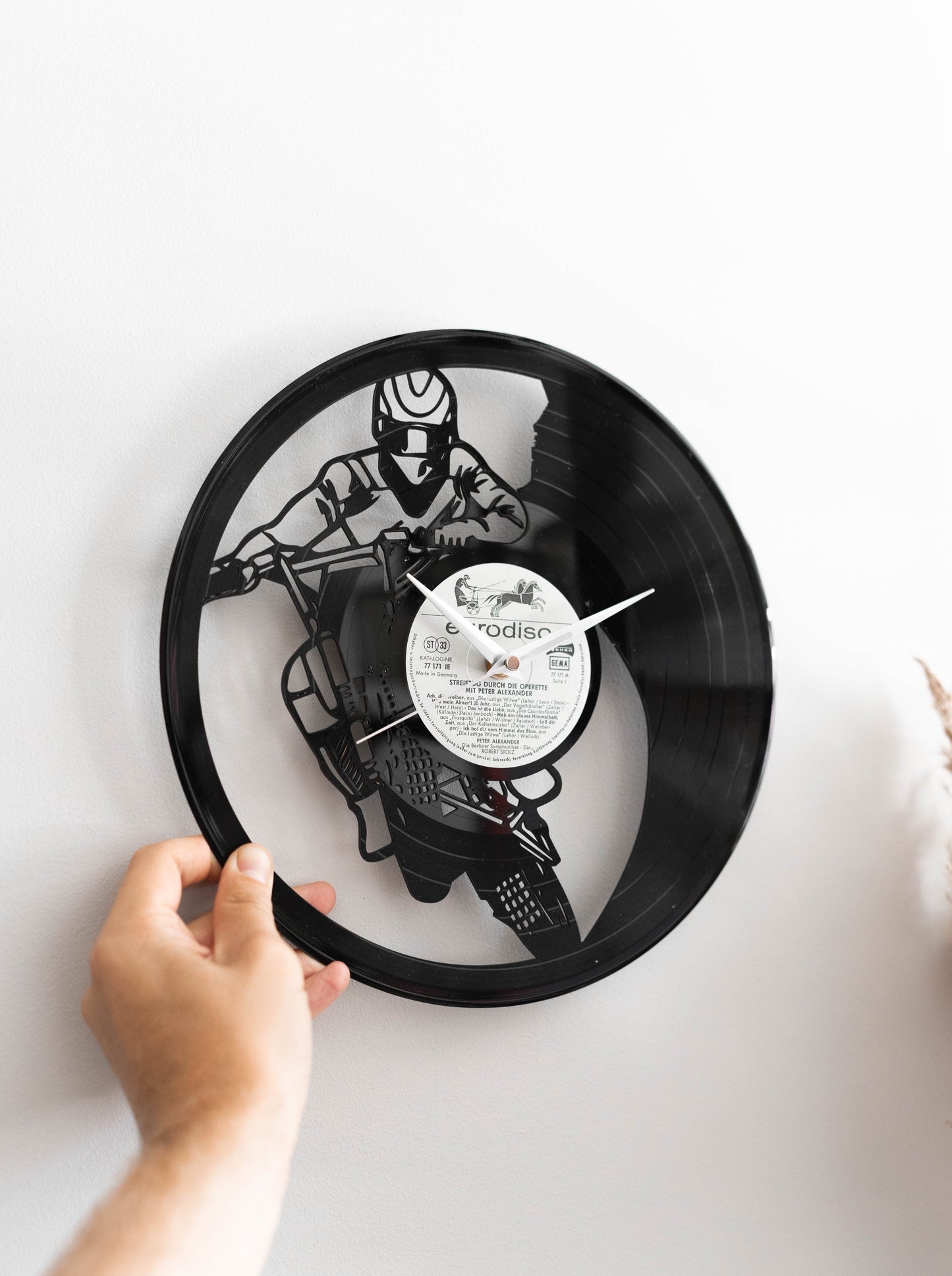 Dirt Bike - Vinyl Record Wall Clock